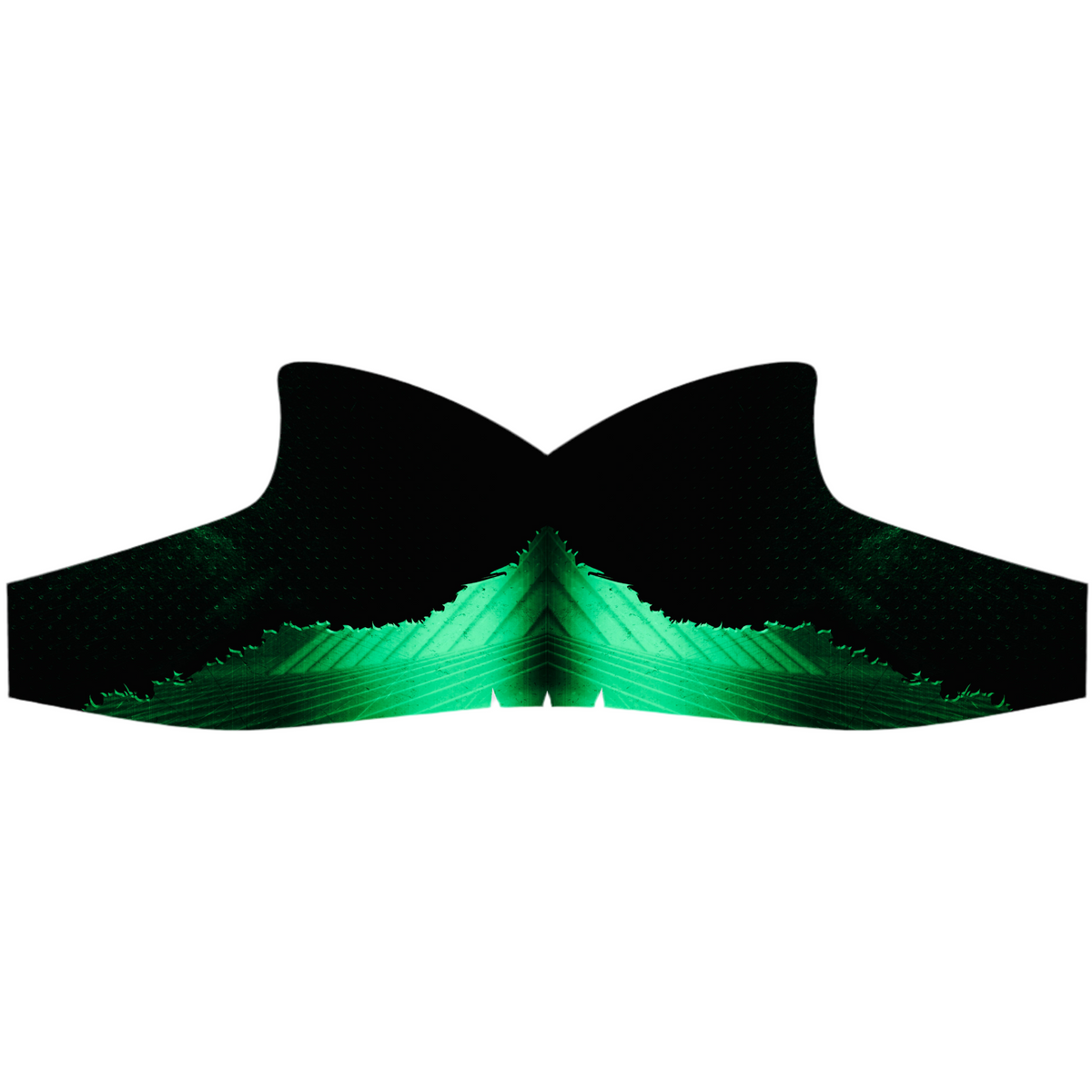 Green Mode skate skin design, black with a neon green glow