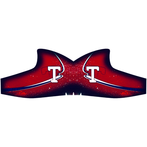 Tumba IFK skate skin design in red and black with the white T logo