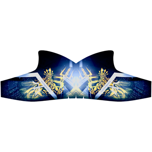 Saltsjöbaden Hockey skate skin design in navy blue and gold with the club emblem