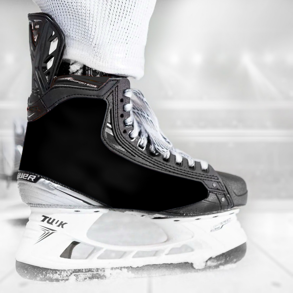 Blackout skate skin on a Bauer hockey skate