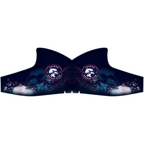 Värmdö Hockey skate skin design in dark navy with the white club logo