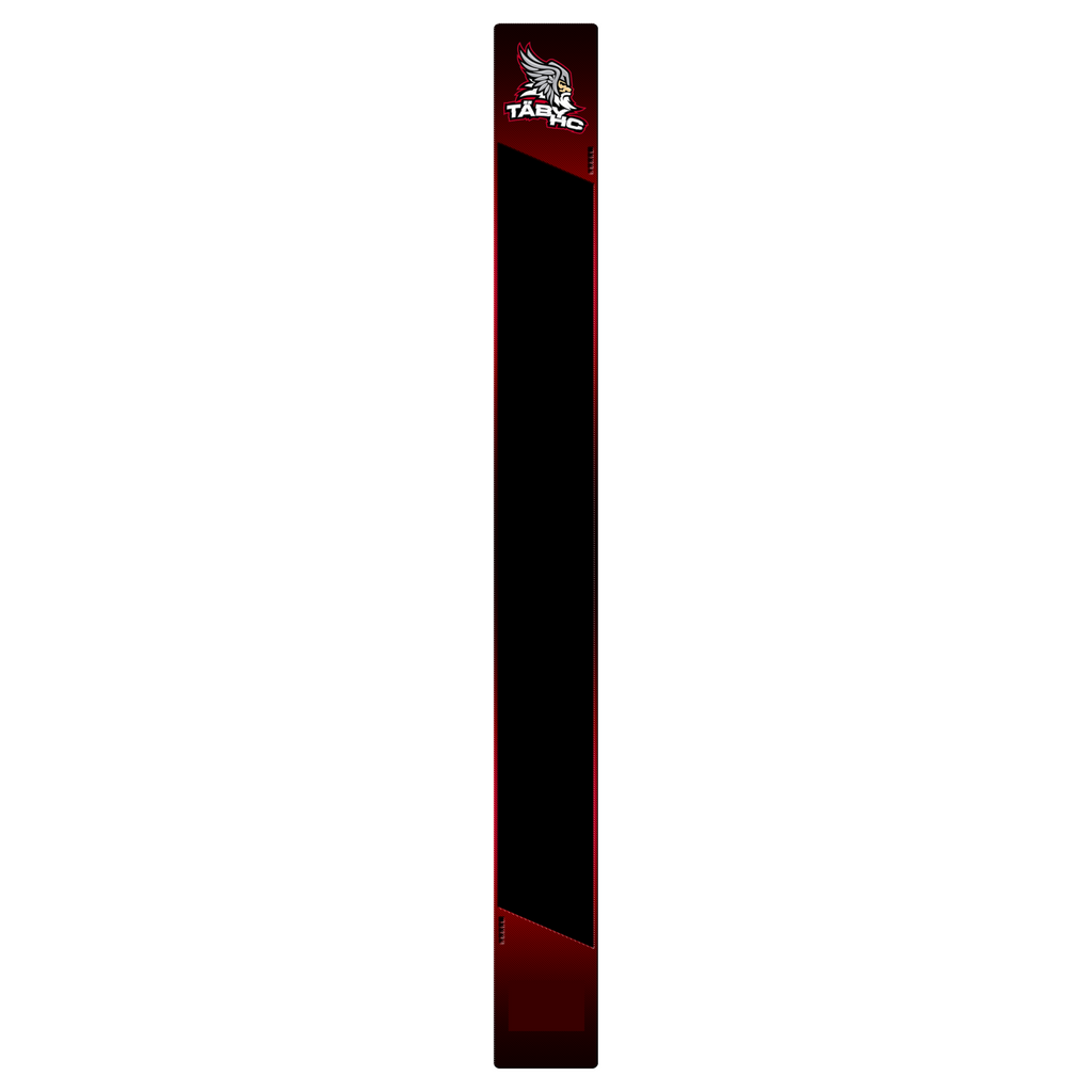 Täby HC stick sticker design in black and red with club logo