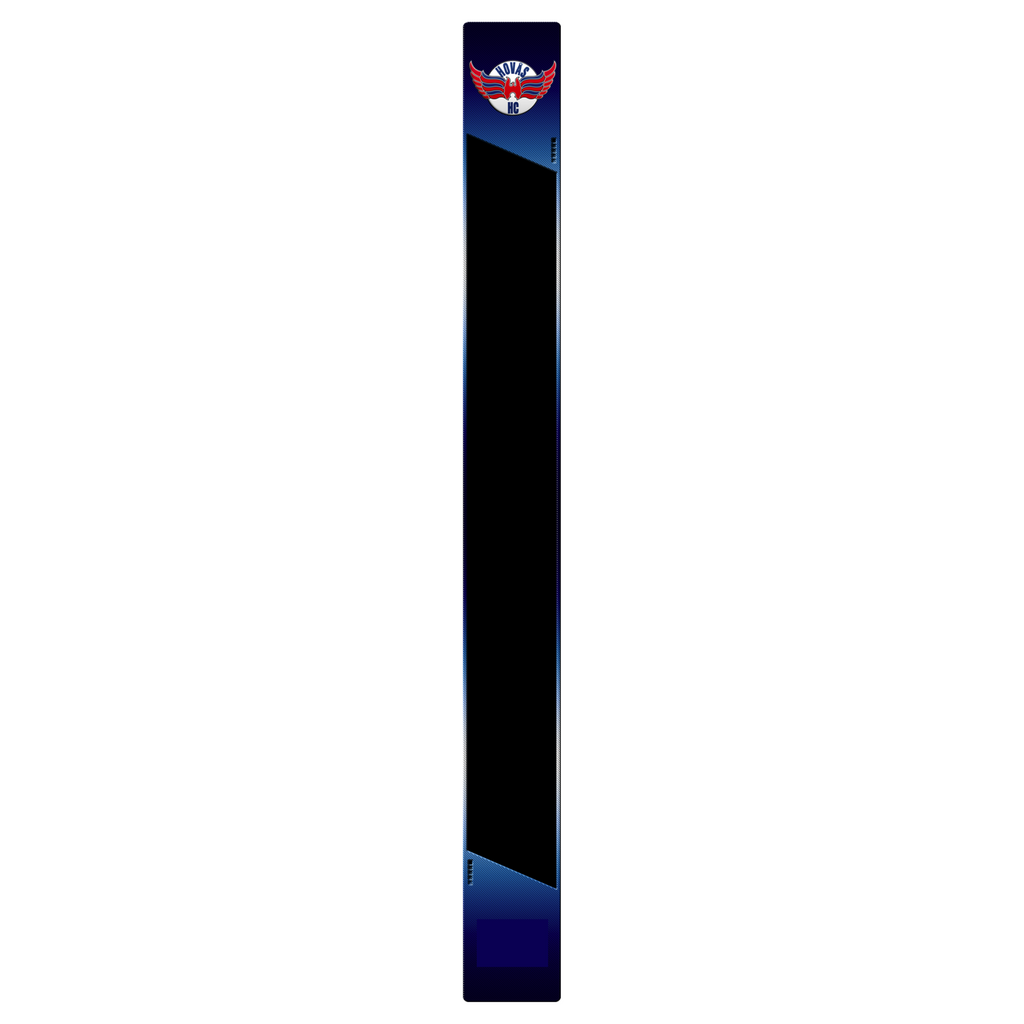Hovås Hockey Club stick sticker design in dark blue with club logo